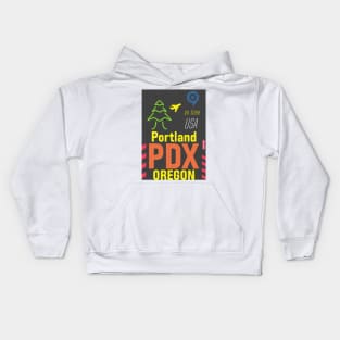 Airport PDX Portland Kids Hoodie